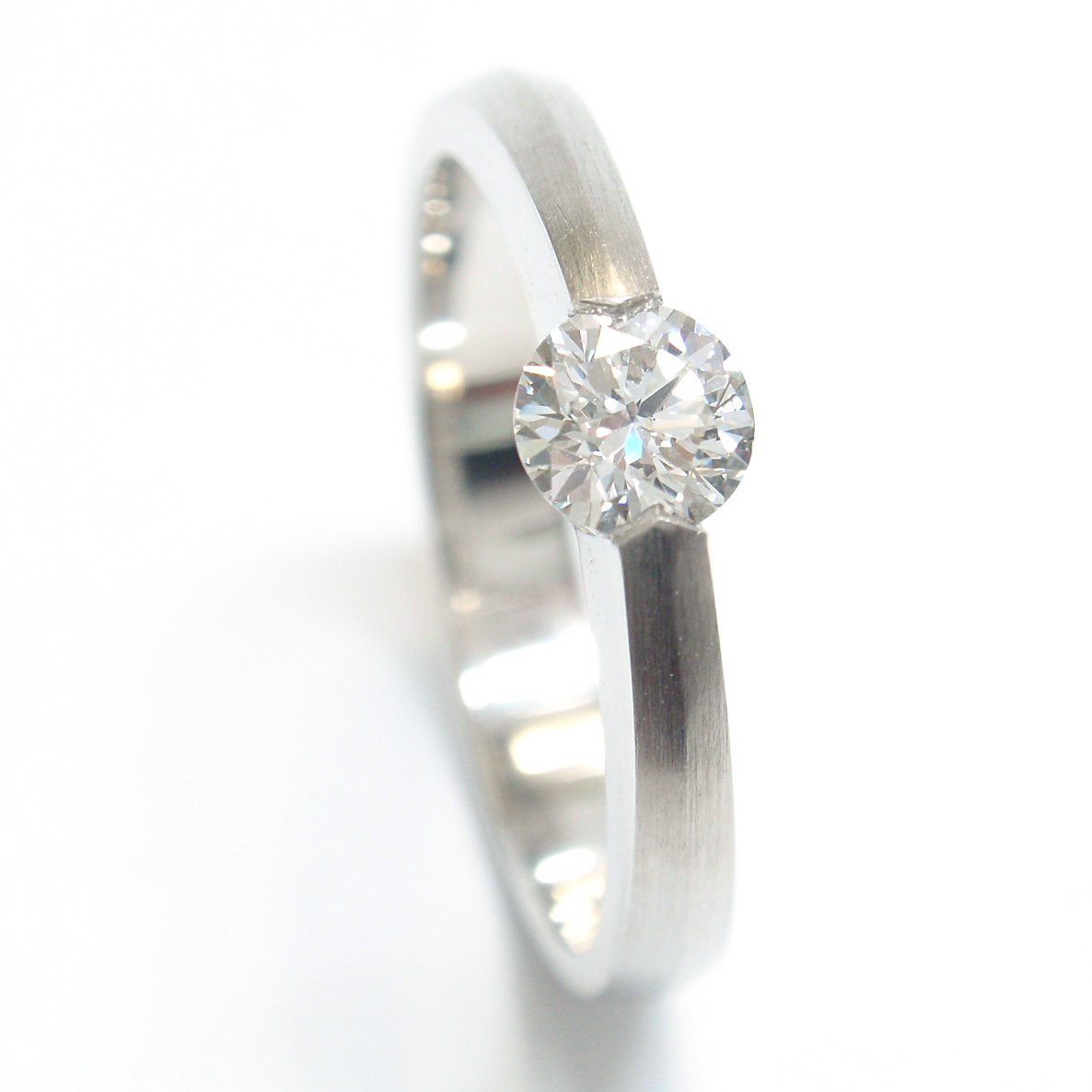 Platin-Brillant-Damenring Platin-Brillant-Damenring