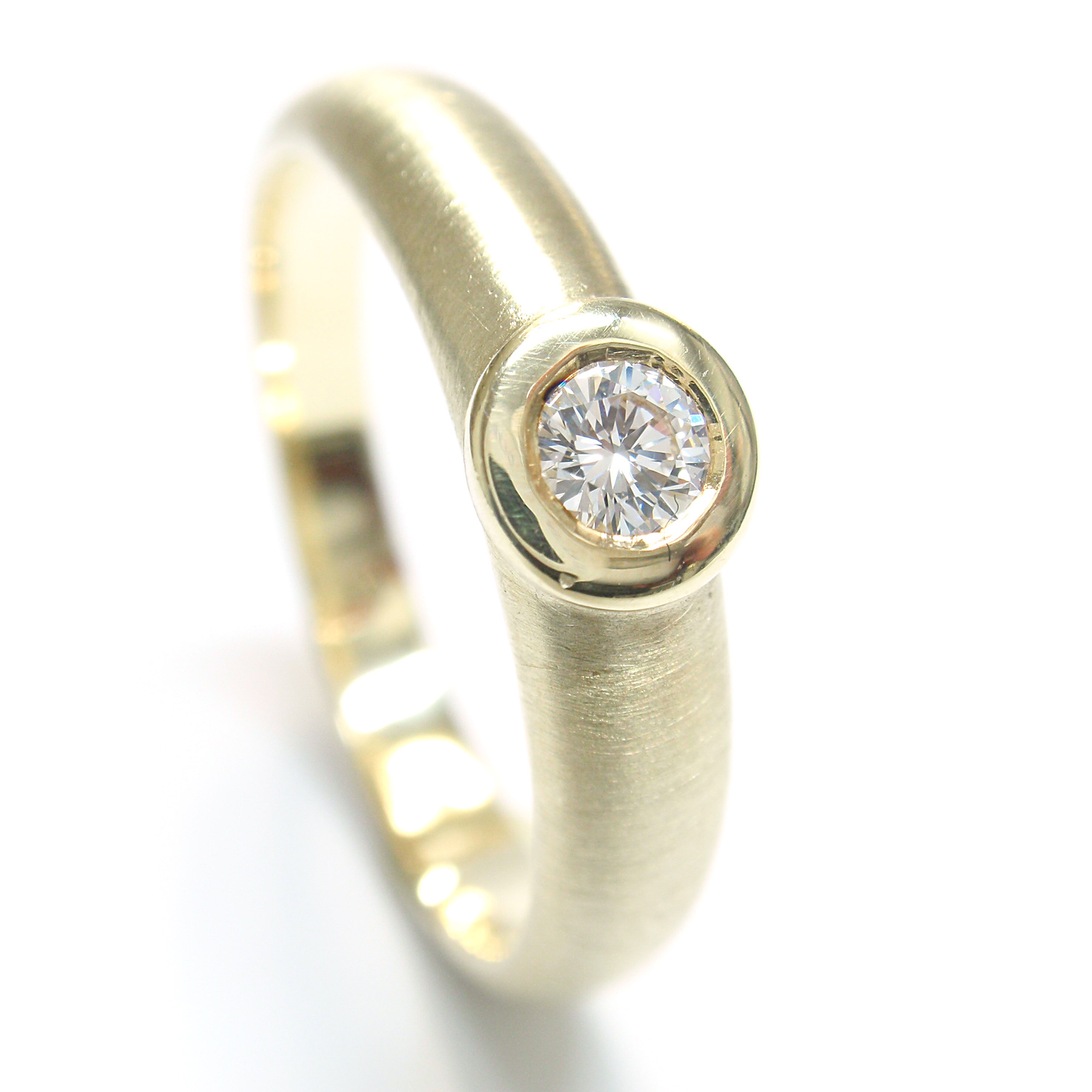 Damenring-Verlobungsring in Gelbgold Damenring-Verlobungsring in Gelbgold