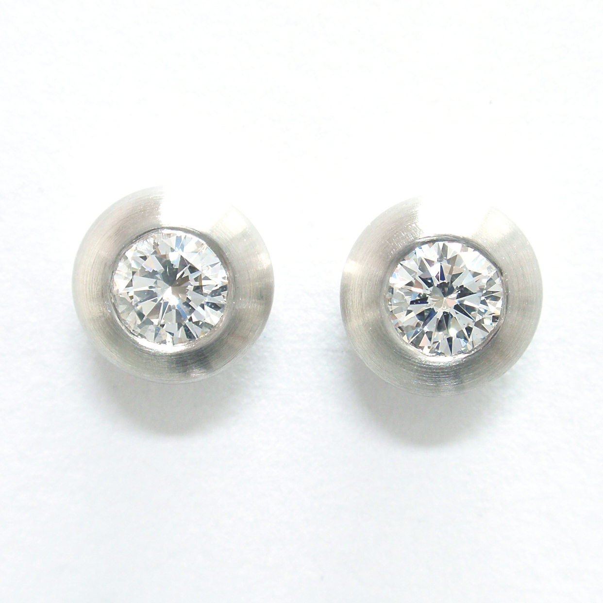 Platin Brillantstecker Platin Brillantstecker